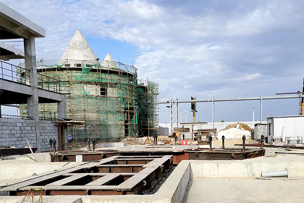 安徽年產(chǎn)60萬(wàn)噸鋼渣線項(xiàng)目安裝現(xiàn)場(chǎng)